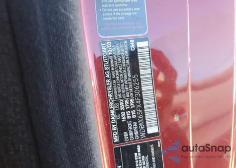 2004 Mercedes-Benz Slk 320 из США, поврежденный, VIN WDBKK65FX4F306255